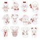 Kokeshi Dolls Redwork Japanese Machine Embroidery Designs by JuJu
