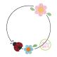 Ladybug Bloom Frame Embroidery Design | Machine Embroidery Designs by JuJu