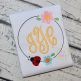 Ladybug Bloom Frame Embroidery Design | Machine Embroidery Designs by JuJu