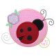 Ladybug Circle Applique Design | Machine Embroidery Designs by JuJu