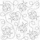 Ladybugs 1 End-to-End Quilting | Machine Embroidery Designs by JuJu