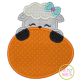 Lamb Egg Peeker Girl Applique | Machine Embroidery Designs by JuJu
