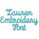 Lauren Script Embroidery Font Machine Embroidery Designs by JuJu