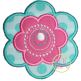 Large Layered Flower (no stem) Applique | Machine Embroidery Designs by JuJu