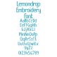Lemondrop Embroidery Font | Machine Embroidery Designs by JuJu