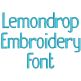 Lemondrop Embroidery Font | Machine Embroidery Designs by JuJu