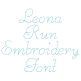 Leona Run Embroidery Font | Machine Embroidery Designs by JuJu