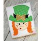 Leprechaun Face Girl Applique Design | Machine Embroidery Designs by JuJu