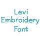 Levi Embroidery Font | Machine Embroidery Designs by JuJu