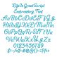 Life is Great Script Embroidery Font | Machine Embroidery Designs by JuJu