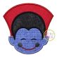 Little Dracula Face Applique | Machine Embroidery Designs by JuJu