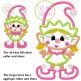 Little Elfie Girl Applique | Machine Embroidery Designs by JuJu