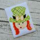 Leprechaun Face Girl Applique Design | Machine Embroidery Designs by JuJu