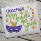 Little Miss Mardi Gras Applique | Machine Embroidery Designs by JuJu