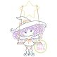 Little Witch on Swing Bean Embroidery | Machine Embroidery Designs by JuJu