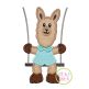 Llama in the Swing Boy Applique | Machine Embroidery Designs by JuJu