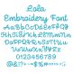 Lola Embroidery Font | Machine Embroidery Designs by JuJu