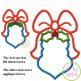 Long Ornament with Bow Monogram Applique | Machine Embroidery Designs by JuJu