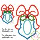 Long Ornament with Bow Monogram Applique | Machine Embroidery Designs by JuJu