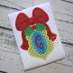 Long Ornament with Bow Monogram Applique | Machine Embroidery Designs by JuJu
