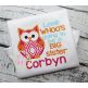 Look Whoo's Going to be a BIG Sister Owl Applique | Machine Embroidery Designs by JuJu