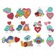 Love Birds Hearts Applique Applique Machine Embroidery Designs by JuJu 
