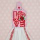 In The Hoop Valentine Towel Hangers Set 2 | Machine Embroidery Designs by JuJu