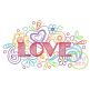 Itch 2 Stitch Love Doodle Digital Embroidery Machine Designs by JuJu