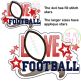 Love Football Applique | Machine Embroidery Designs by JuJu