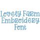 Lovely Farm Font Digital Embroidery Machine Designs by JuJu