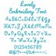 Lovely Script Embroidery Font | Machine Embroidery Designs by JuJu