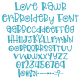 Love Rawr Embroidery Font | Machine Embroidery Designs by JuJu