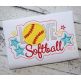Love Softball Applique | Machine Embroidery Designs by JuJu