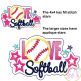 Love Softball Applique | Machine Embroidery Designs by JuJu