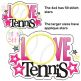 Love Tennis Applique | Machine Embroidery Designs by JuJu