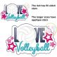 Love Volleyball Applique | Machine Embroidery Designs by JuJu