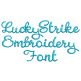 Lucky Strike Embroidery Font | Machine Embroidery Designs by JuJu
