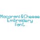 Macaroni & Cheese Embroidery Font | Machine Embroidery Designs by JuJu