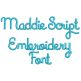 Maddie Script Embroidery Font Machine Embroidery Designs by JuJu