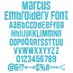 Marcus Embroidery Font | Machine Embroidery Designs by JuJu