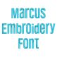 Marcus Embroidery Font | Machine Embroidery Designs by JuJu
