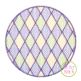 Mardi Gras Diamonds Circle Frame Sketch | Machine Embroidery Designs by JuJu