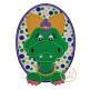 Mardi Gras Alligator Girl Applique | Machine Embroidery Designs by JuJu