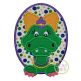 Mardi Gras Alligator Girl Applique | Machine Embroidery Designs by JuJu