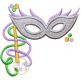 Mardi Gras Mask 2 Applique | Machine Embroidery Designs by JuJu