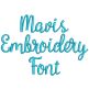 Mavis Embroidery Font Machine Embroidery Designs by JuJu