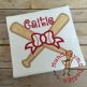 Baseball Bats Bow Applique | Machine Embroidery Designs by JuJu