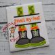 Split Halloween Feet Applique | Machine Embroidery Designs by JuJu