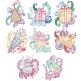 Mehndi Birthday Machine Embroidery Designs by JuJu