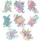 Mehndi Floral Machine Embroidery Designs by JuJu